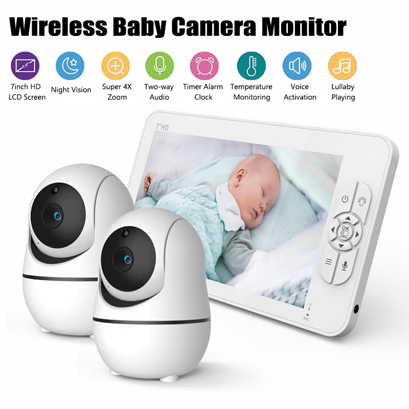 Baby Monitor Split Screen - 7.0 Inch Video Baby Monitor 1080P