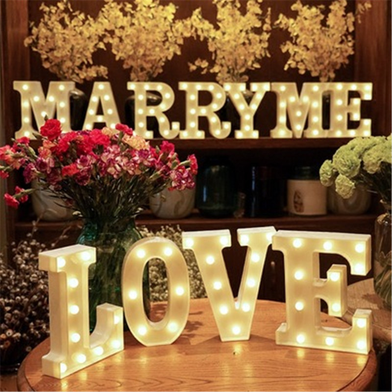Baby Nursery Night Light - Decorative Letters Alphabet Letter LED Lights