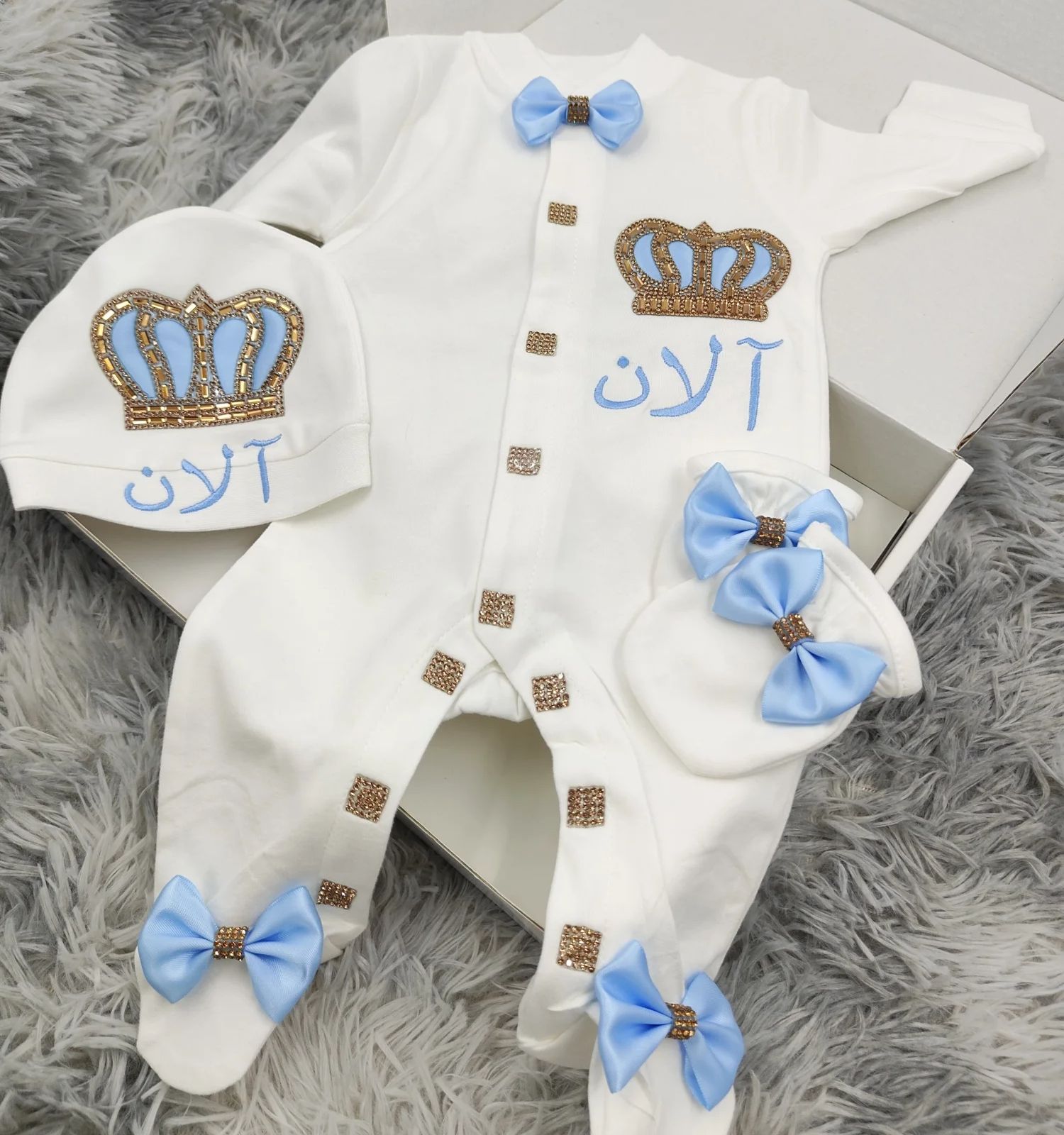 Baby Nursery Outfits - Dollbling Pearly Crown Onederful Boho Nursery