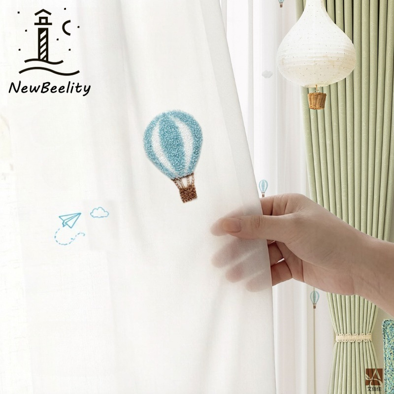 Blackout Curtain Nursery - Children's Room Curtains Cartoon Hot Air