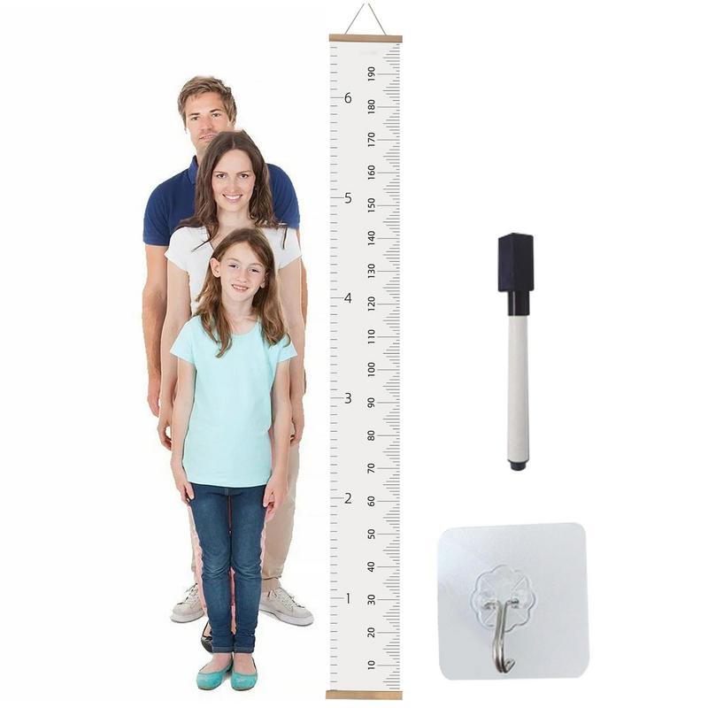 Baby Nursery Stores - Kids Growth Chart Fabric Canvas Height