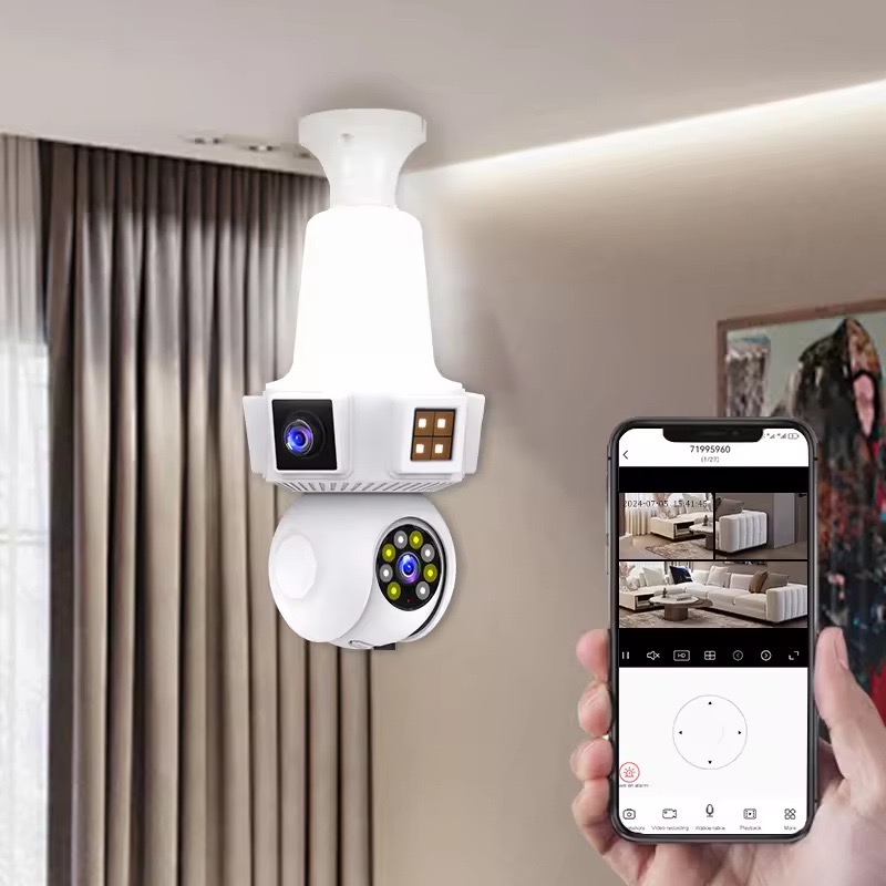 Baby Monitor Split Screen - 6MP V380pro APP Dual Lens Full