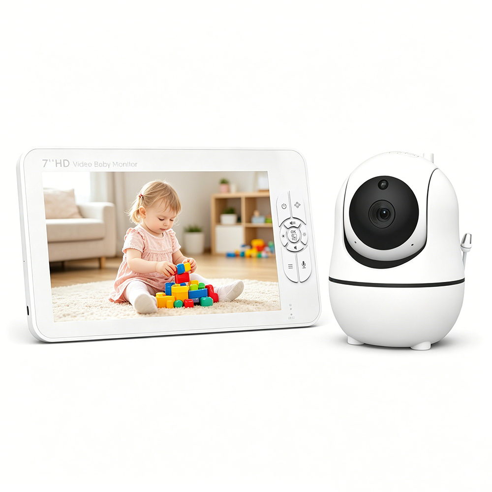 Baby Monitor Split Screen - 7 Inch Split-Screen Baby Monitor 1080P