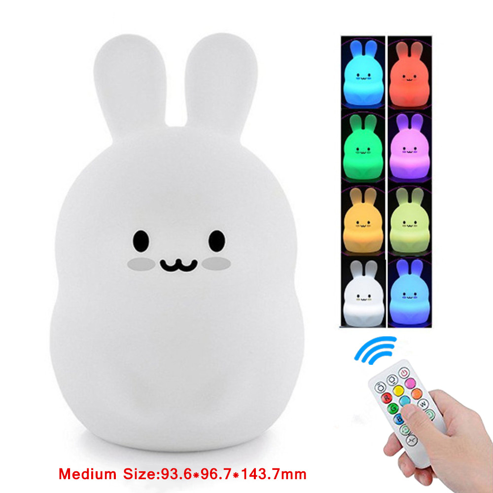 Baby Nursery Night Light - Touch Sensor Rabbit Night Light Remote