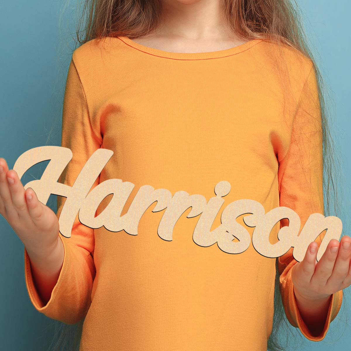Baby Name Wall Art - Customized solid wood name tags with