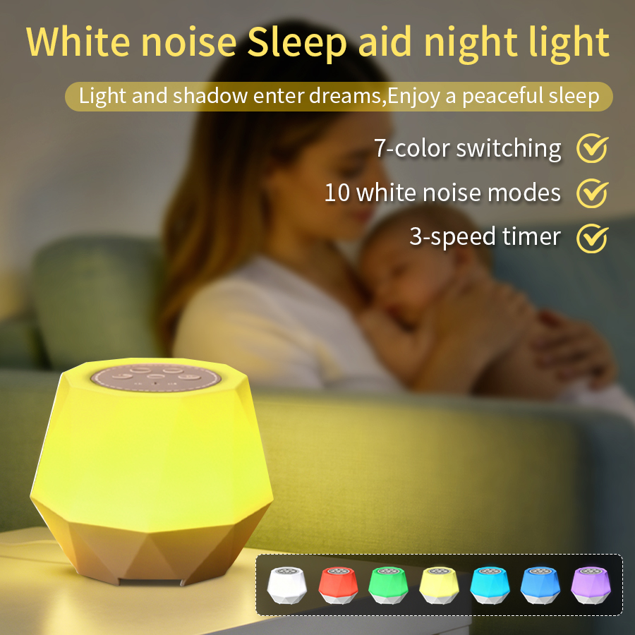 Baby Nursery Night Light - White Noise Function Night Light 7