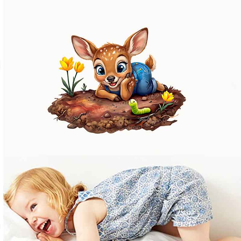 Woodland Baby in Garden Mural  - Baby Nursery Mural Wallpaper recension och pris