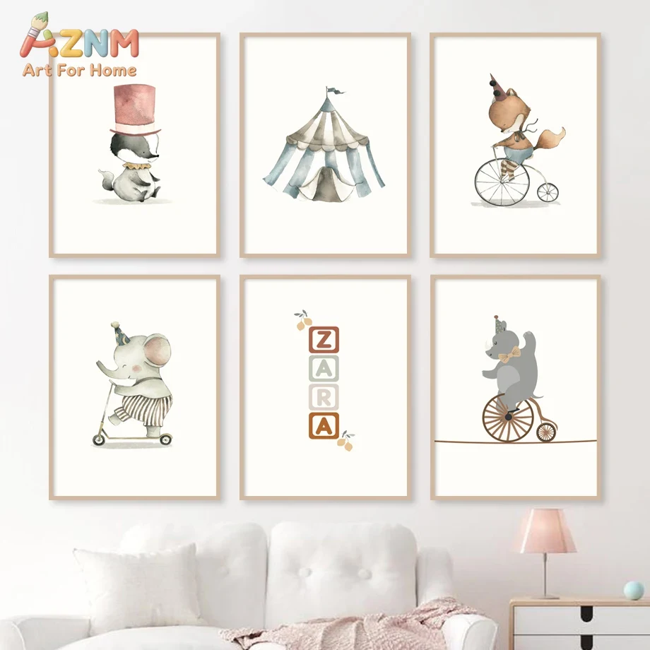 AZNM Frameless Canvas Poster W - Baby Name Wall Art recension och pris