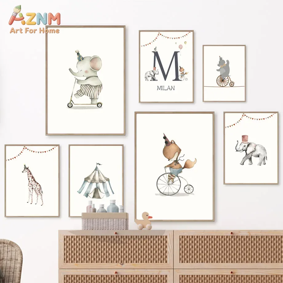 AZNM Frameless Canvas Poster W - Baby Name Wall Art recension och pris