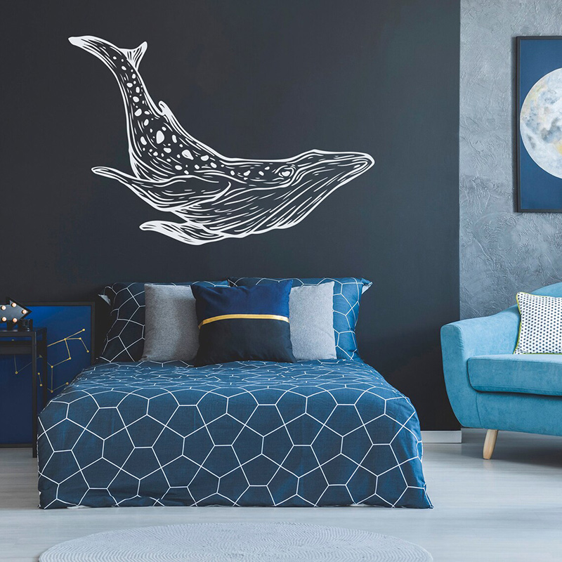 Whale Wall Decals Nautical Hom - Baby Nursery Mural Wallpaper recension och pris