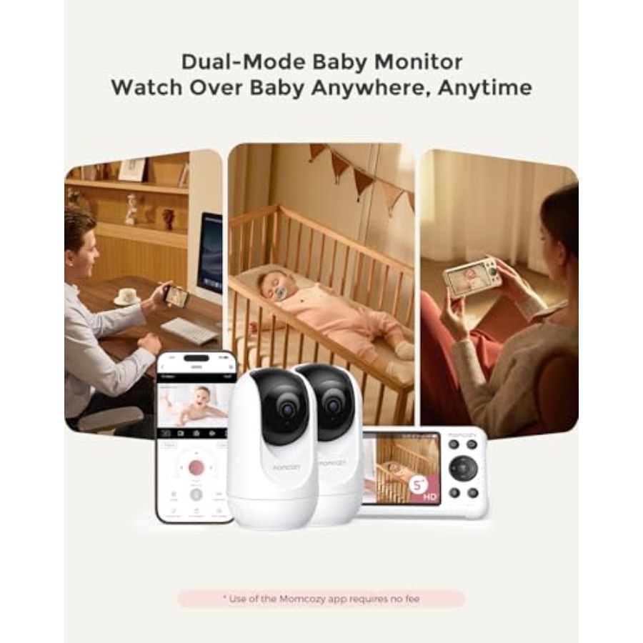 Smart WiFi baby monitor for ho - Baby Monitor Split Screen recension och pris