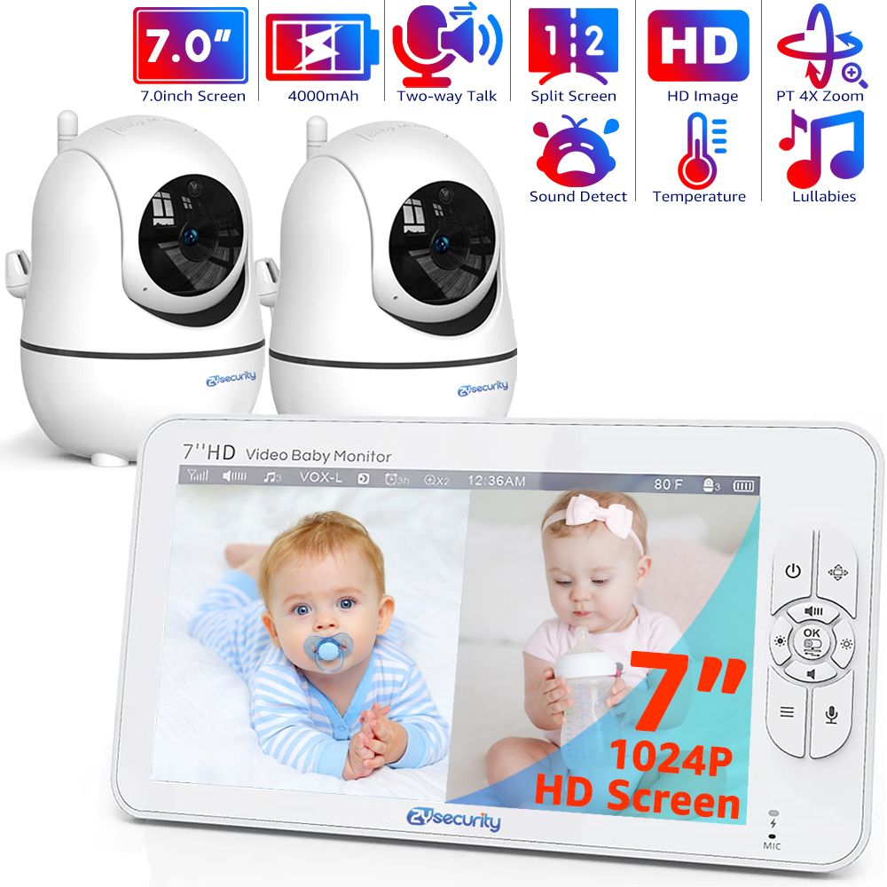 7.0 inch Video Baby Monitor HD - Baby Monitor Split Screen recension och pris