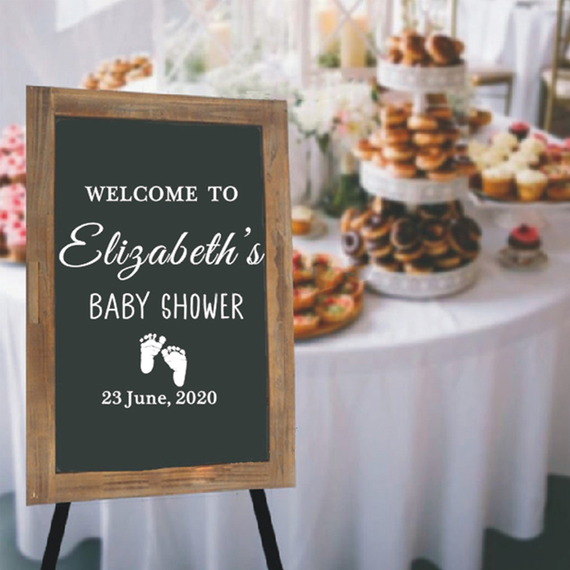 Baby Shower Wall Sticker Custo - Baby Name Wall Art recension och pris