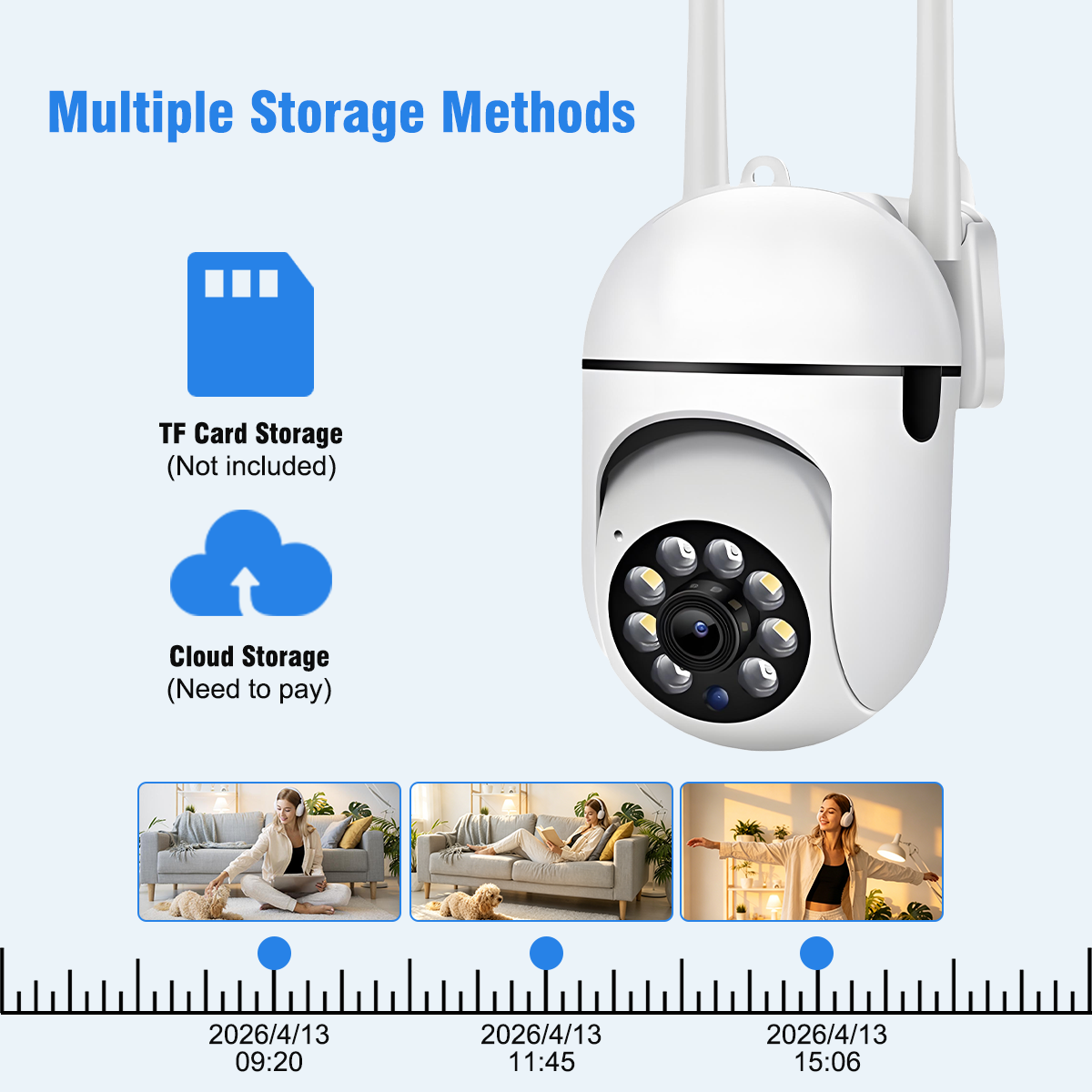 8MP Wireless network outdoor c - Baby Monitor Split Screen recension och pris