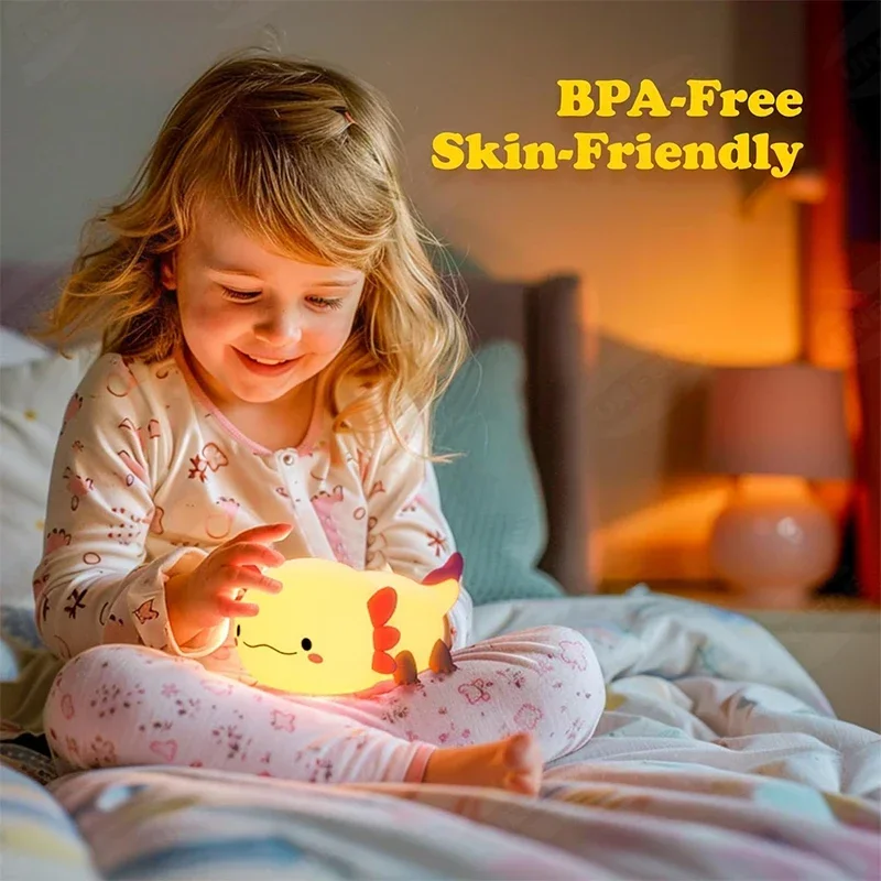 Cute Axolotl Night Light Silic - Baby Nursery Night Light recension och pris