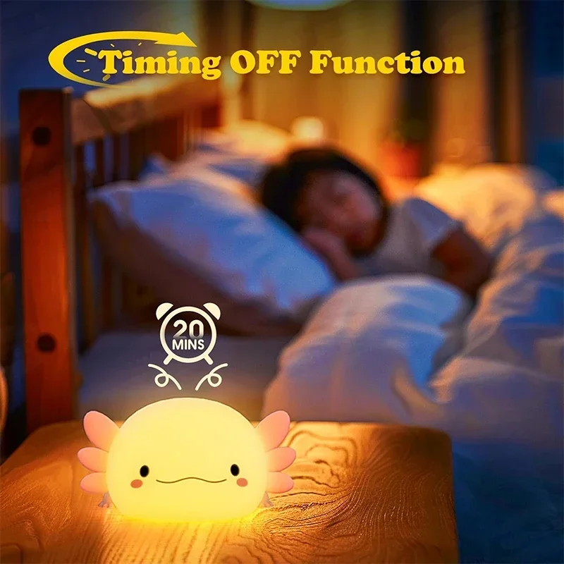 Cute Axolotl Night Light Silic - Baby Nursery Night Light recension och pris