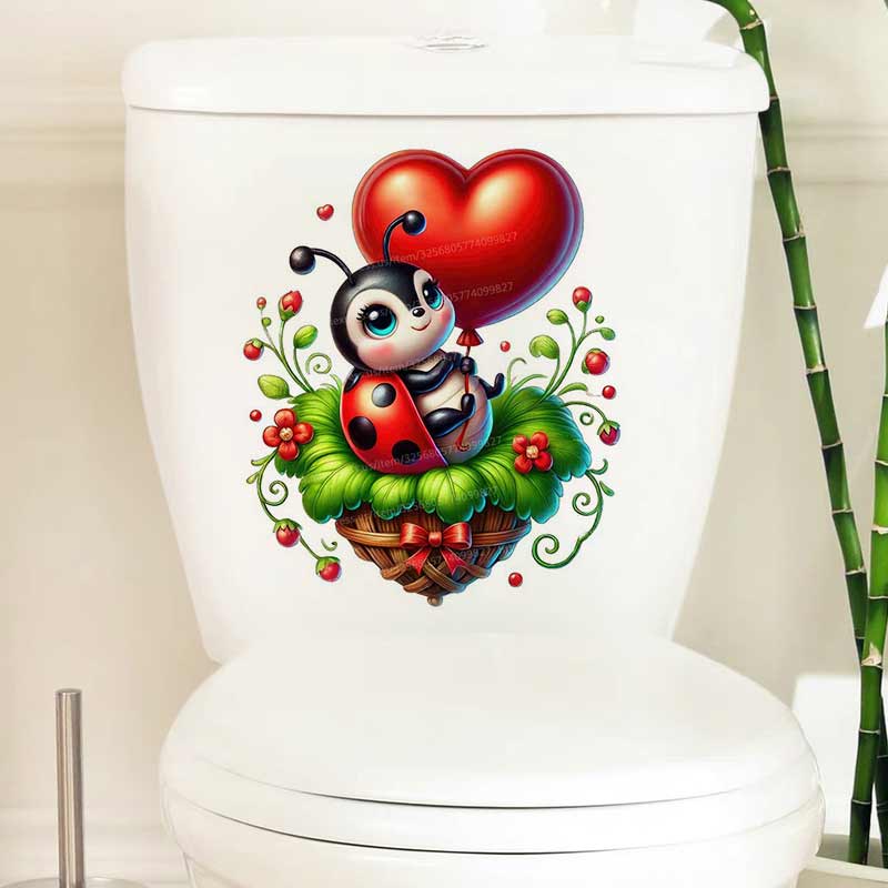 Cute Ladybug Wall Sticker Baby - Baby Nursery Mural Wallpaper recension och pris