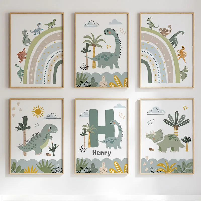 Cute Dinosaur T-Rex Brachiosau - Baby Nursery Art recension och pris