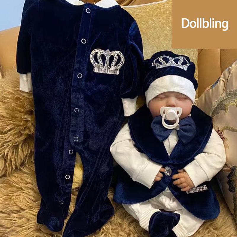 Dollbling Royal Blue Velvet Ba - Baby Nursery Outfits recension och pris