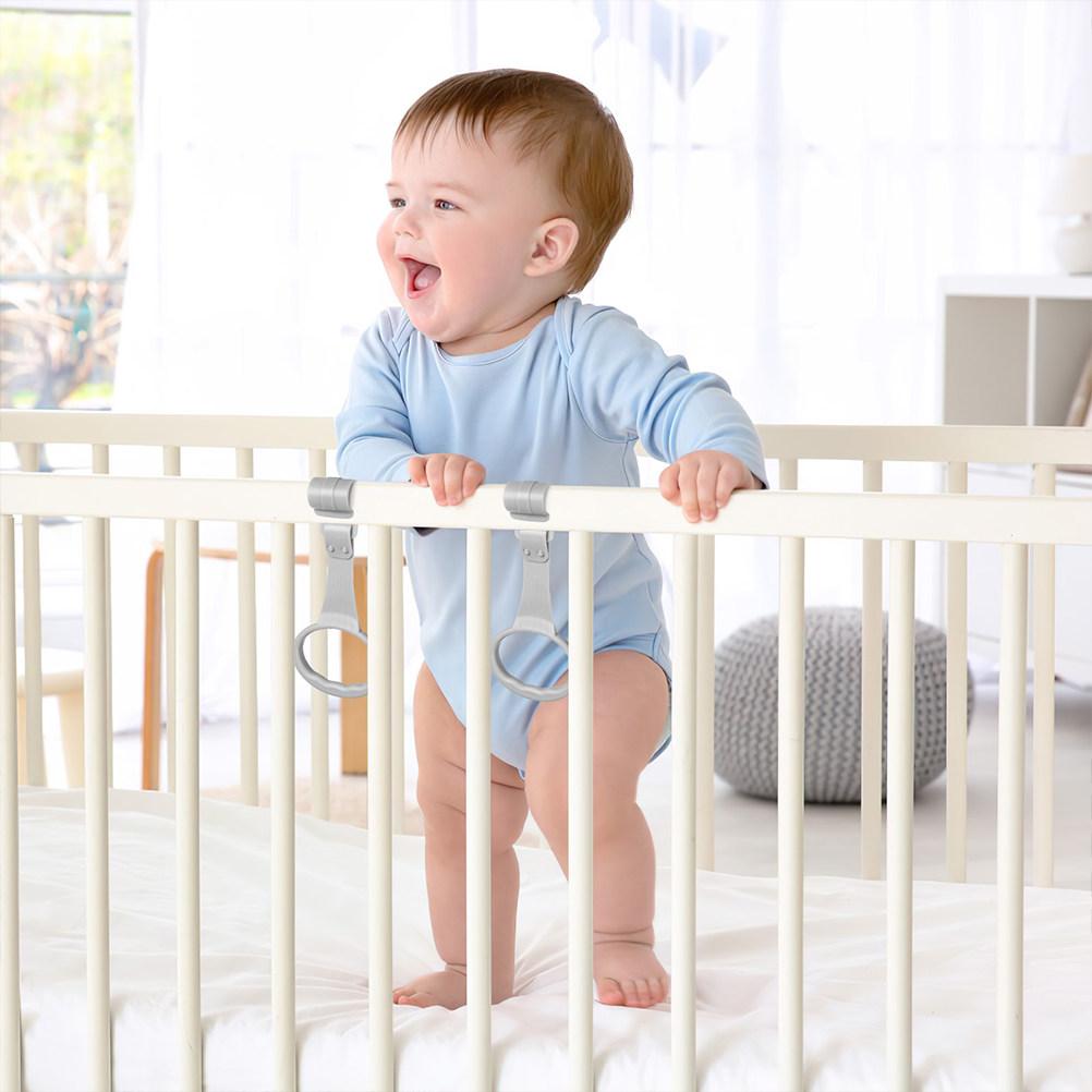 4Pcs Baby Pull Up Rings Crib H - Baby Nursery Handles recension och pris