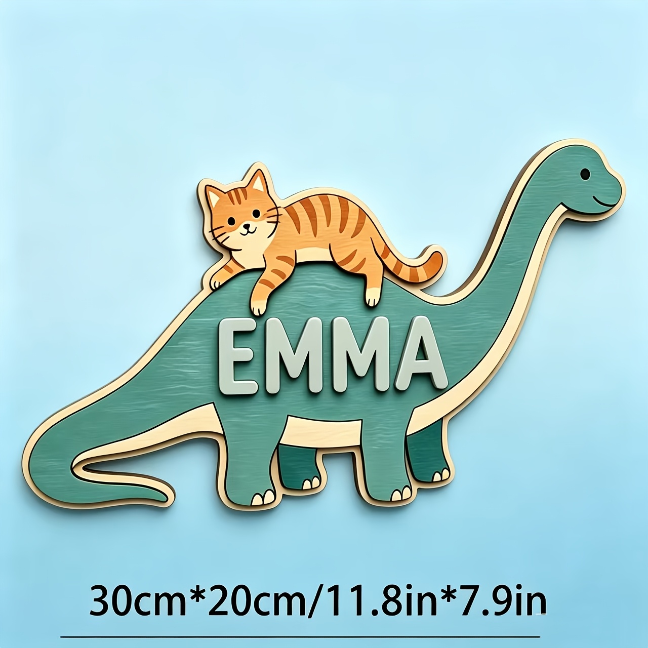 Personalized Cat Riding Dinosa - Baby Nursery In recension och pris