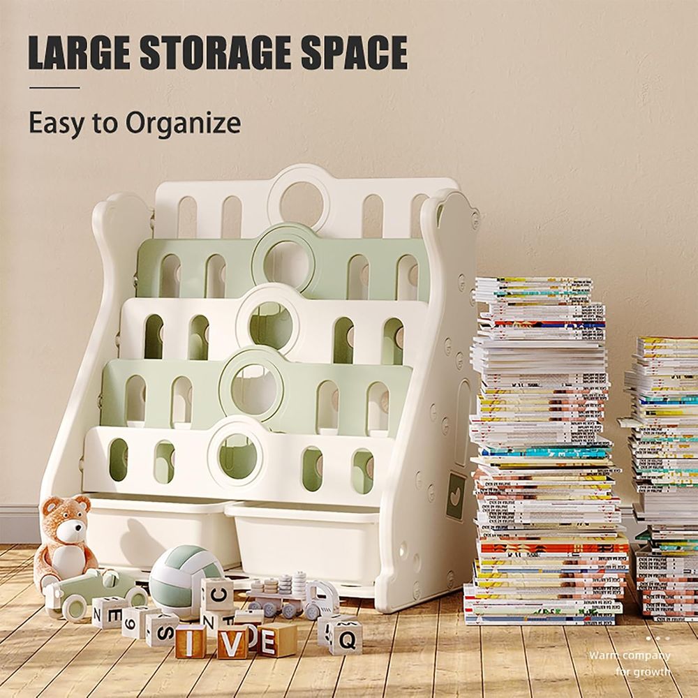 Kids Bookshel and Toy Storage  - Baby Nursery Green recension och pris