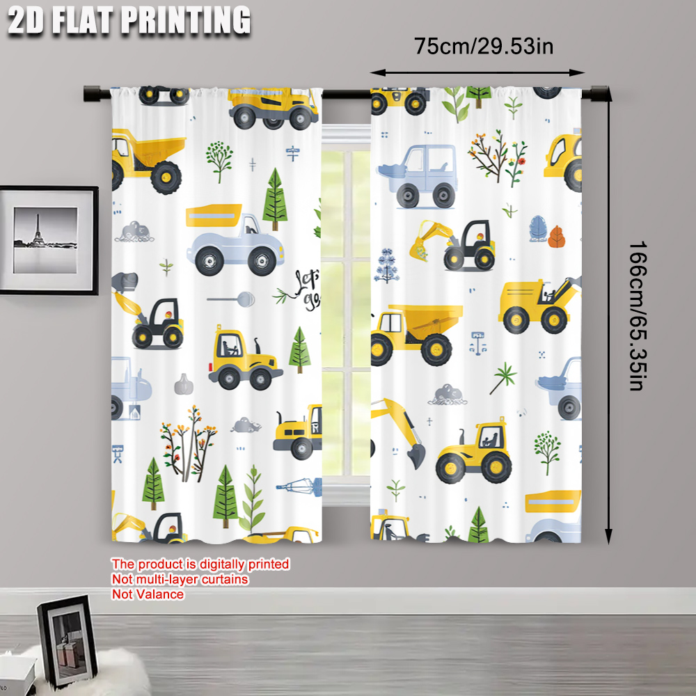 2pcs,2D plane printing Contemp - Blackout Curtain Nursery recension och pris