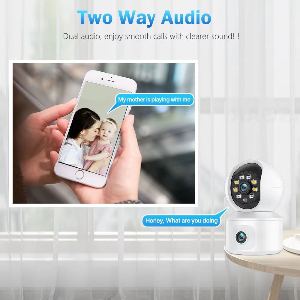 6MP iCsee WiFi IP Camera Dual  - Baby Monitor Split Screen recension och pris