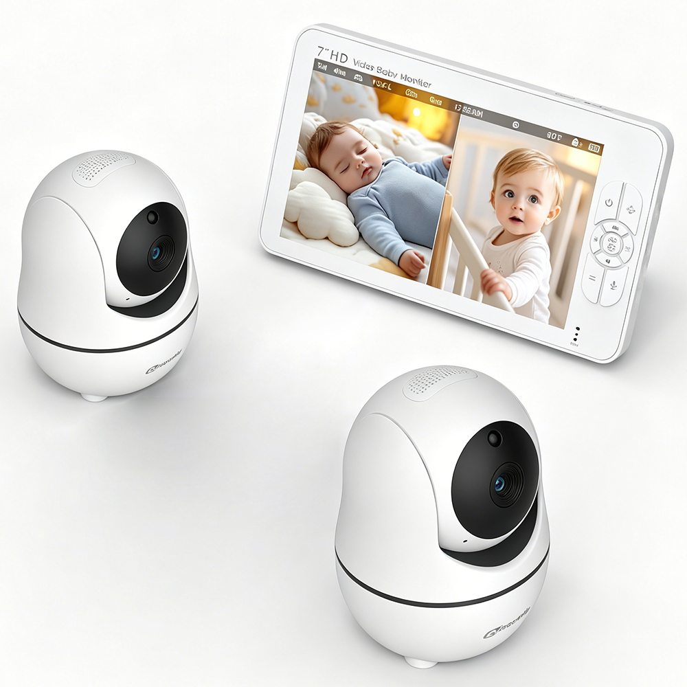 7 Inch HD Split Screen Baby Mo - Baby Monitor Split Screen recension och pris