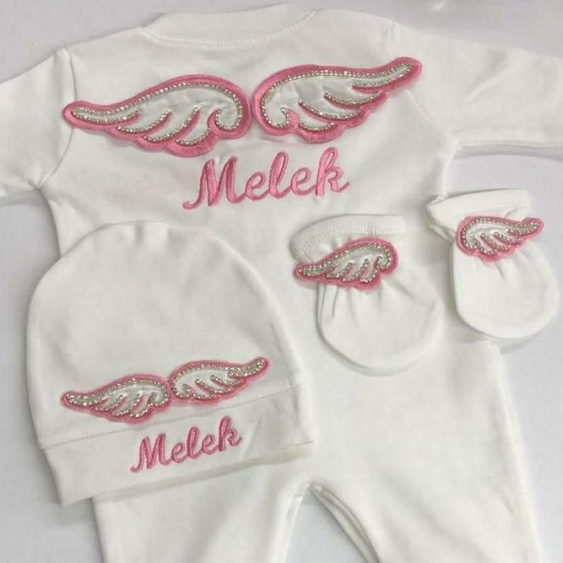Dollbling 3pcs Embroidery Name - Baby Nursery Outfits recension och pris