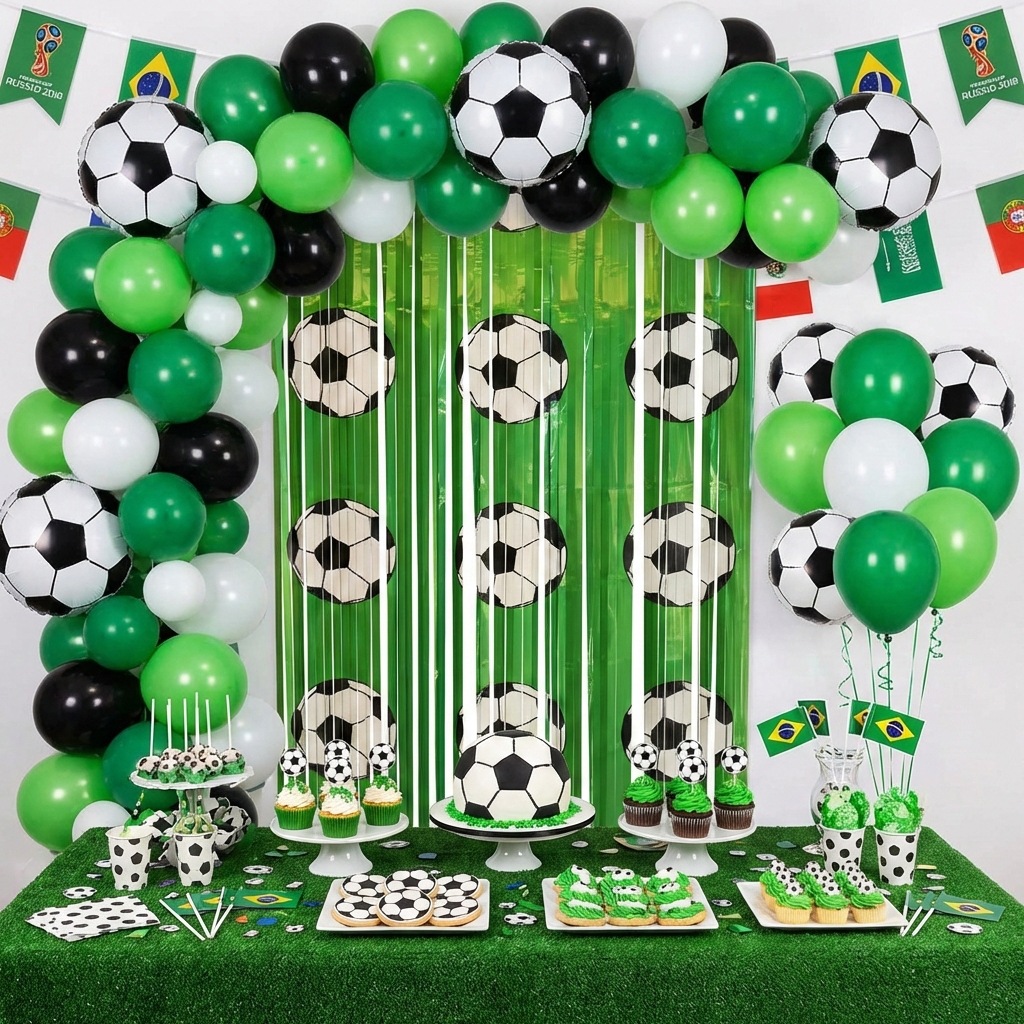 1x2m Green Soccer Backdrop Spo - Baby Nursery Green recension och pris