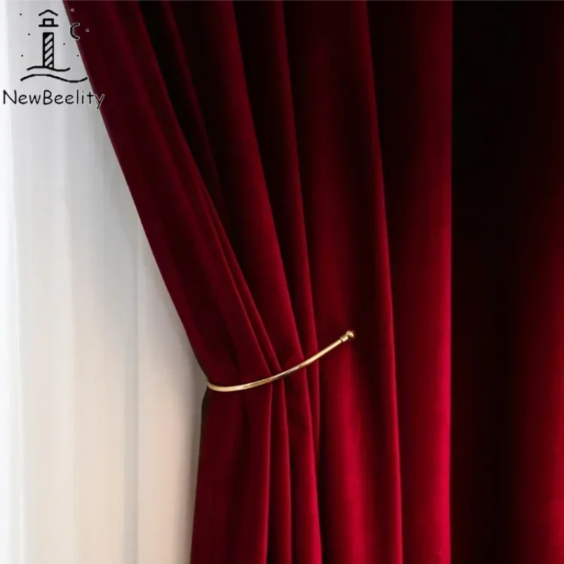 Nordic Modern Burgundy Red Lux - Blackout Curtain Nursery recension och pris
