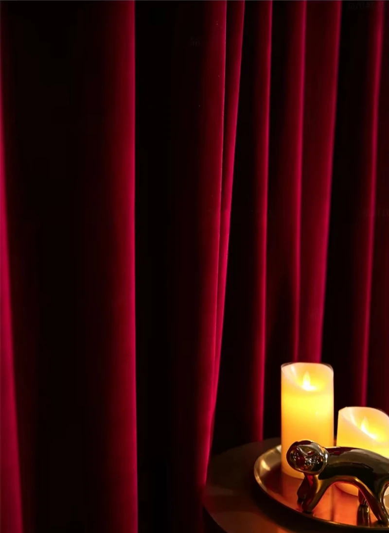 Nordic Modern Burgundy Red Lux - Blackout Curtain Nursery recension och pris