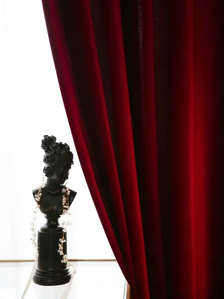 Nordic Modern Burgundy Red Lux - Blackout Curtain Nursery recension och pris