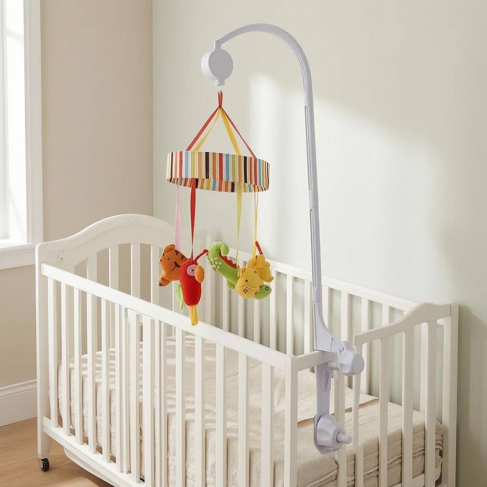 Baby Crib Mobile Stand White C - Baby Nursery In recension och pris