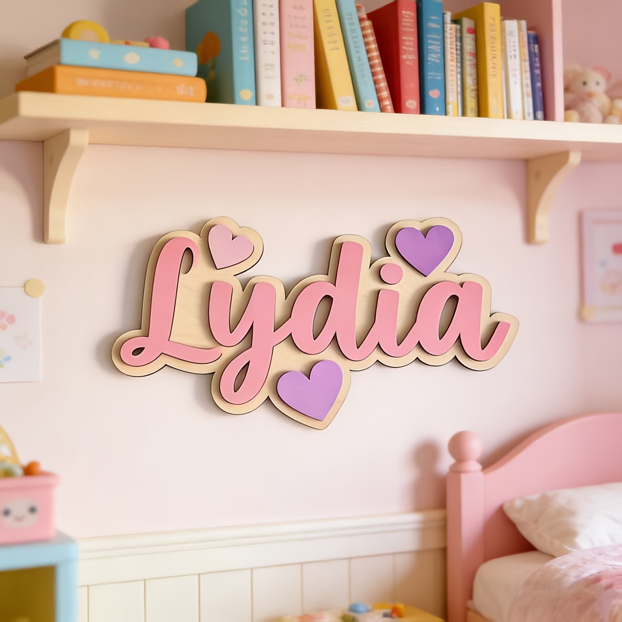 Personalized Gradient Heart Na - Baby Nursery In recension och pris