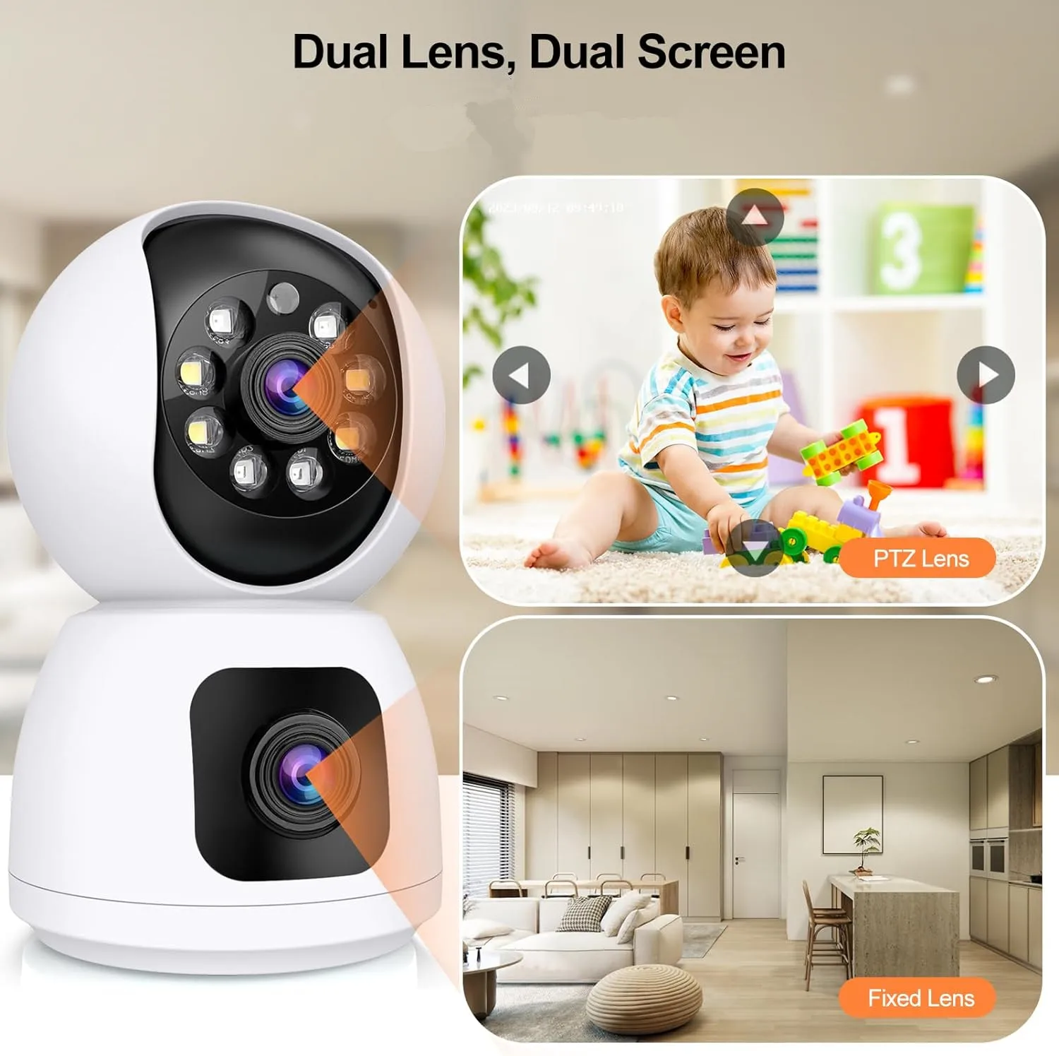 Tuya  4K 8MP HD WiFi Camera In - Baby Monitor Split Screen recension och pris