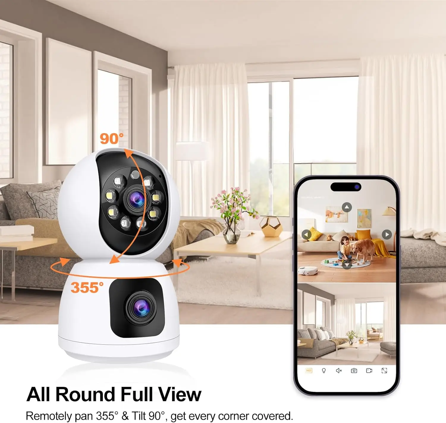 Tuya  4K 8MP HD WiFi Camera In - Baby Monitor Split Screen recension och pris