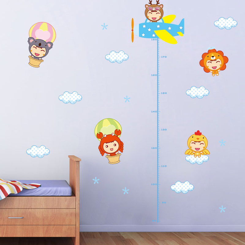Cartoon Children Height Wall S - Baby Nursery Mural Wallpaper recension och pris