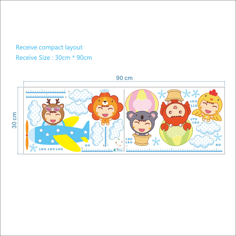 Cartoon Children Height Wall S - Baby Nursery Mural Wallpaper recension och pris