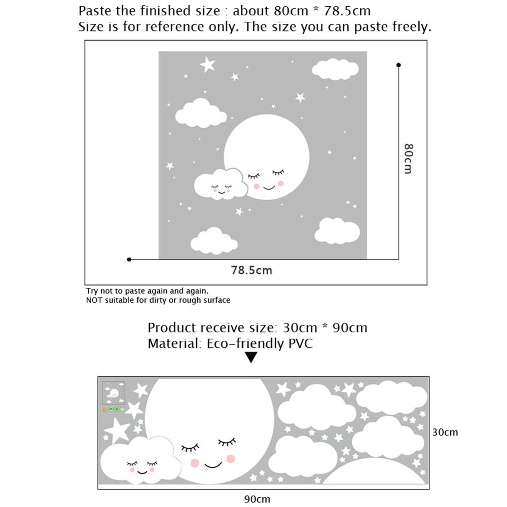 White Cartoon Smiling Cloud St - Baby Nursery Mural Wallpaper recension och pris