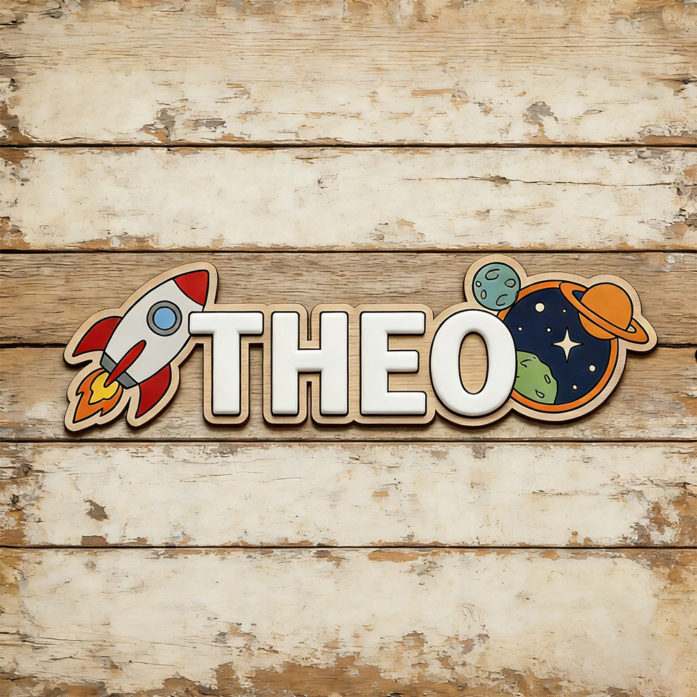 Personalized Space Rocket Name - Baby Nursery In recension och pris