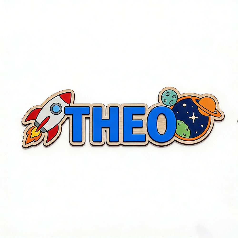 Personalized Space Rocket Name - Baby Nursery In recension och pris