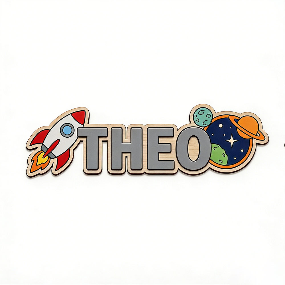Personalized Space Rocket Name - Baby Nursery In recension och pris