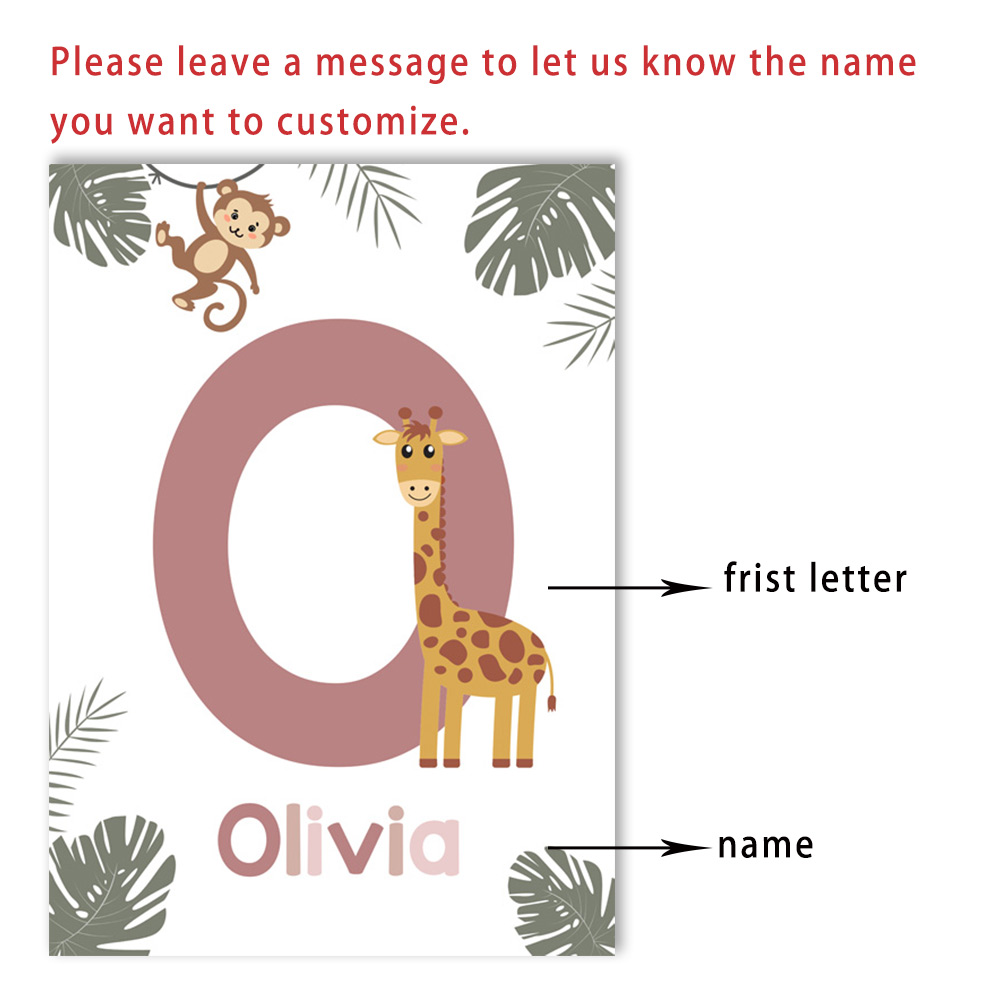 Nordic Jungle Animal Posters C - Baby Name Wall Art recension och pris