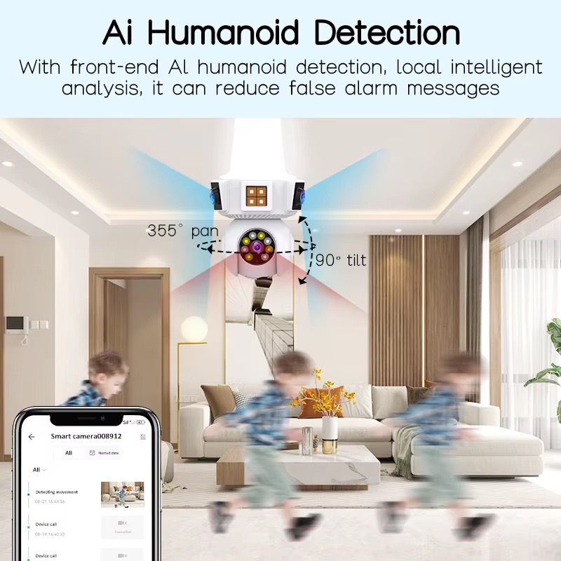 6MP V380pro APP Dual Lens Full - Baby Monitor Split Screen recension och pris