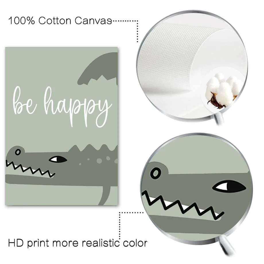 Wall Art Canvas Painting Nordi - Baby Nursery Green recension och pris