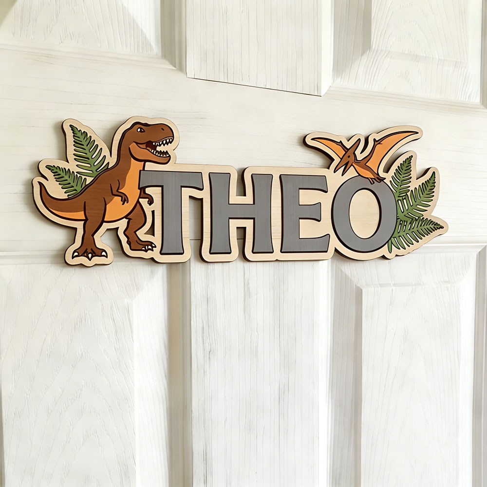 Personalized Dinosaur Name Sig - Baby Nursery In recension och pris