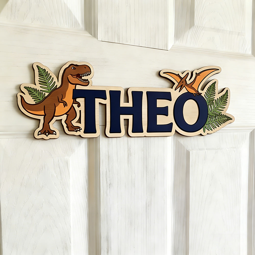 Personalized Dinosaur Name Sig - Baby Nursery In recension och pris