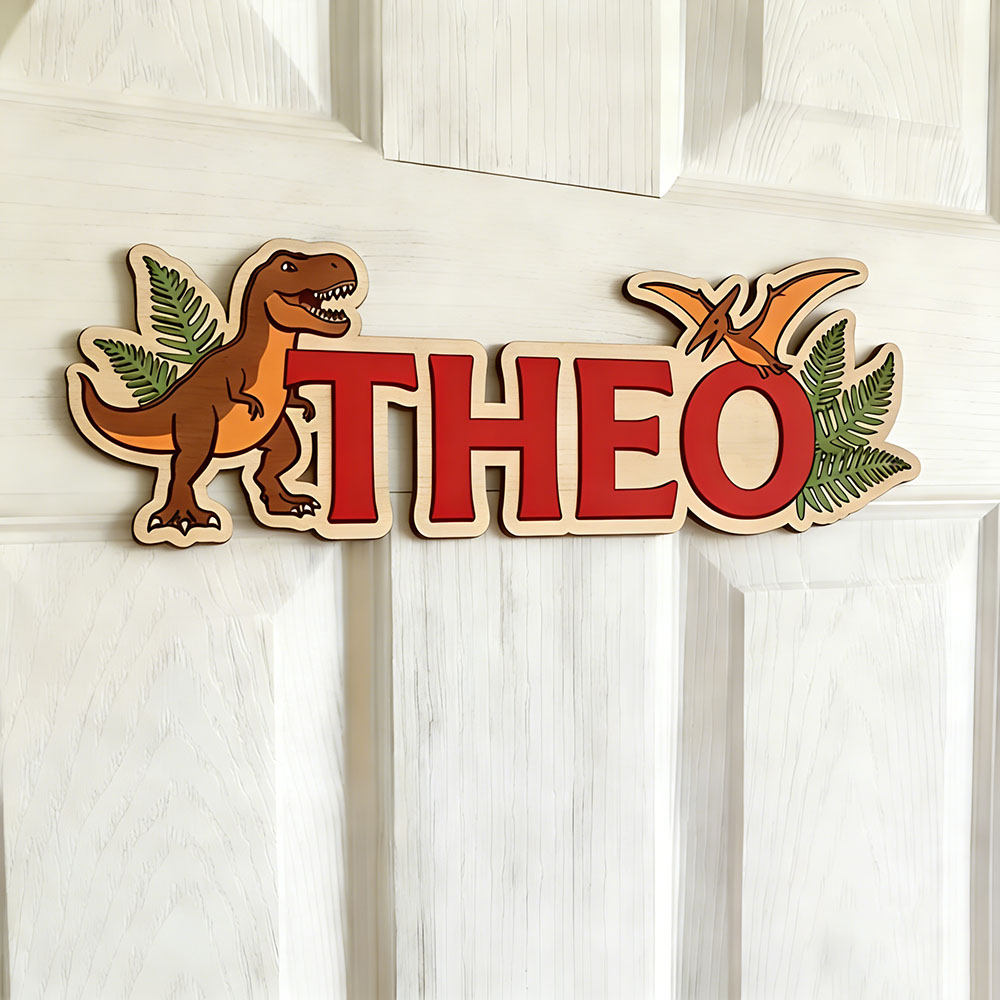 Personalized Dinosaur Name Sig - Baby Nursery In recension och pris